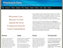 Tablet Screenshot of missionarycare.com